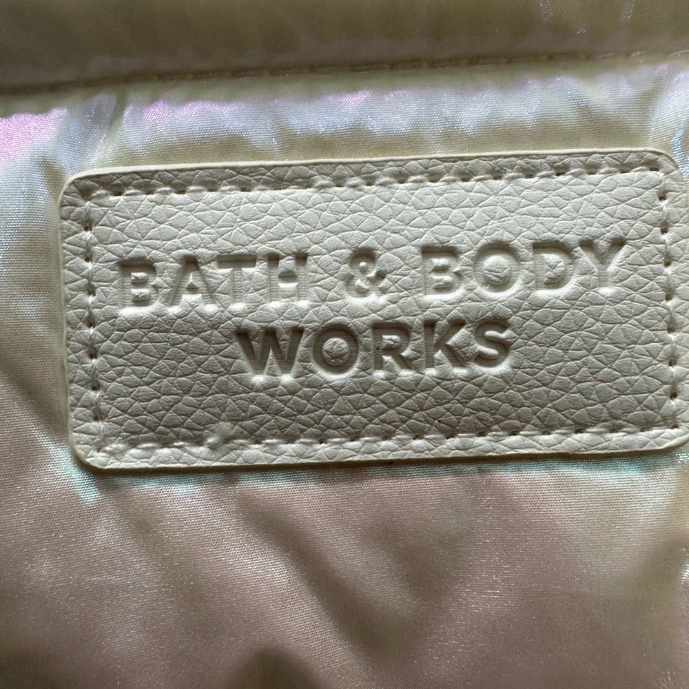 Bath & Body Works Iridescent Puffer Tote Bag